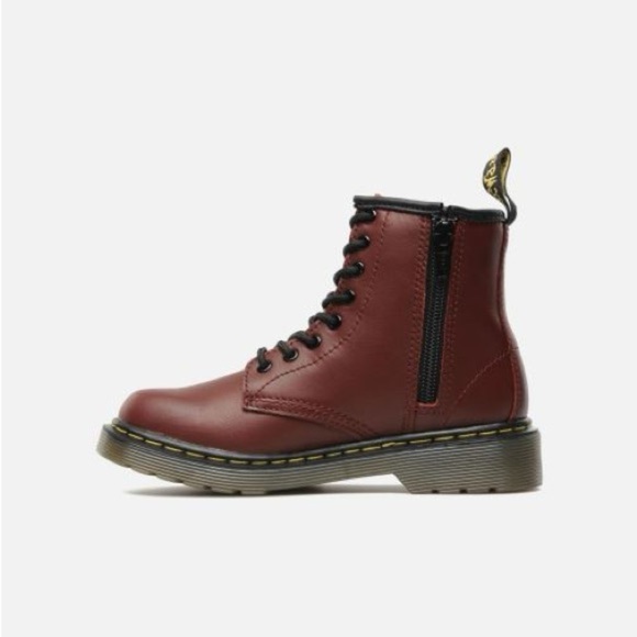 Dr. Martens Red Leather Boots youth 3 - Picture 1 of 4